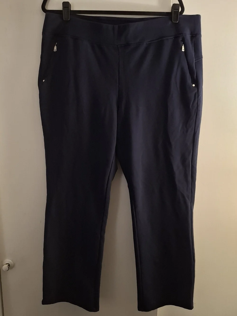 Ralph Lauren Women's Navy Jogger Sweat Pants with Zip Details